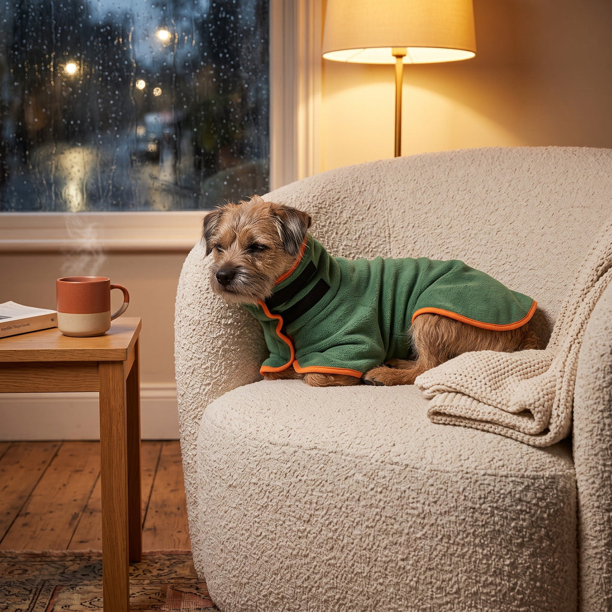 Pawdelou Reset Robe microfiber dog drying robe
